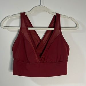 Aerie Red mesh sports bra